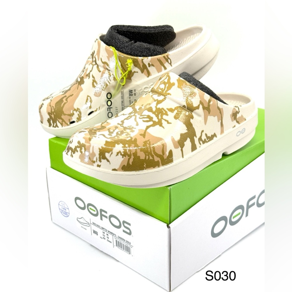 NEW Oofos OOcloog Limited Sahara Clogs Mules Comfort Recovery Shoes Sz M6 W8